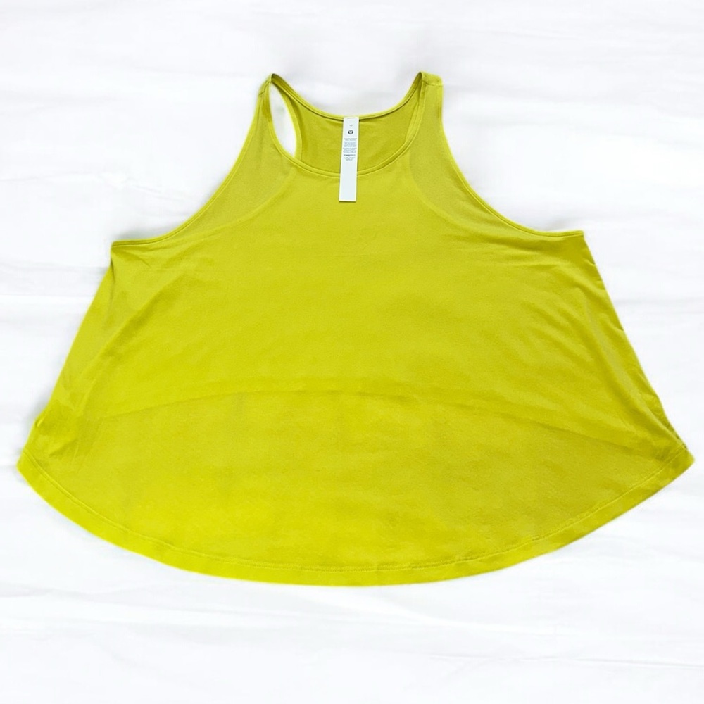 Lululemon Lightweight Training Racerback Tank Top Size 12 Yellow Women’s Active